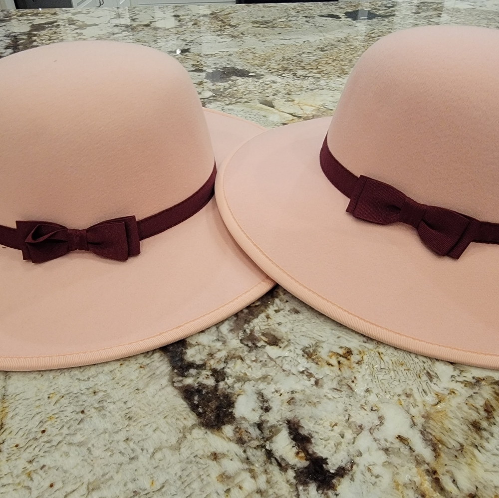 Twinsie pink felt hats